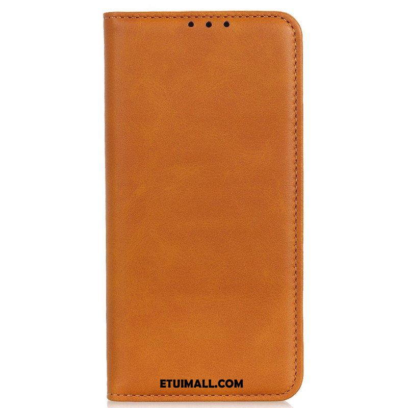 Etui Na Telefon do iPhone 14 Etui Folio Elegancka Dwoina Skórzana