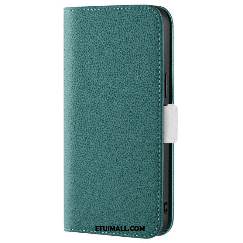 Etui Na Telefon do iPhone 14 Etui Folio Sztuczna Skóra Liczi