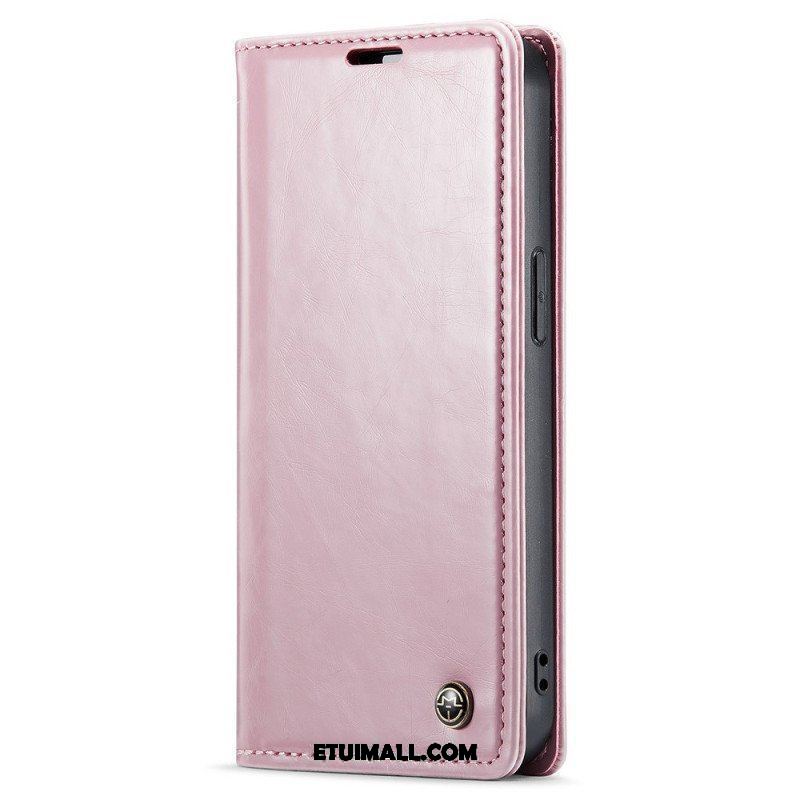 Etui Na Telefon do iPhone 15 Plus Etui Folio Caseme Woskowana Imitacja Skóry