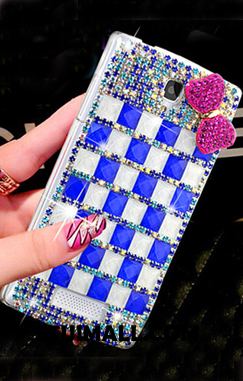 Etui Nokia 3 Rhinestone Wysoki Cukierek Telefon Komórkowy Niebieski Obudowa Dyskont