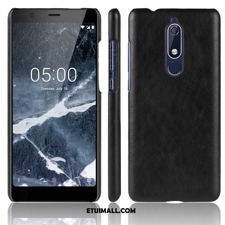 Etui Nokia 5.1 Telefon Komórkowy Litchi Anti-fall Skóra Wzór Futerał Dyskont