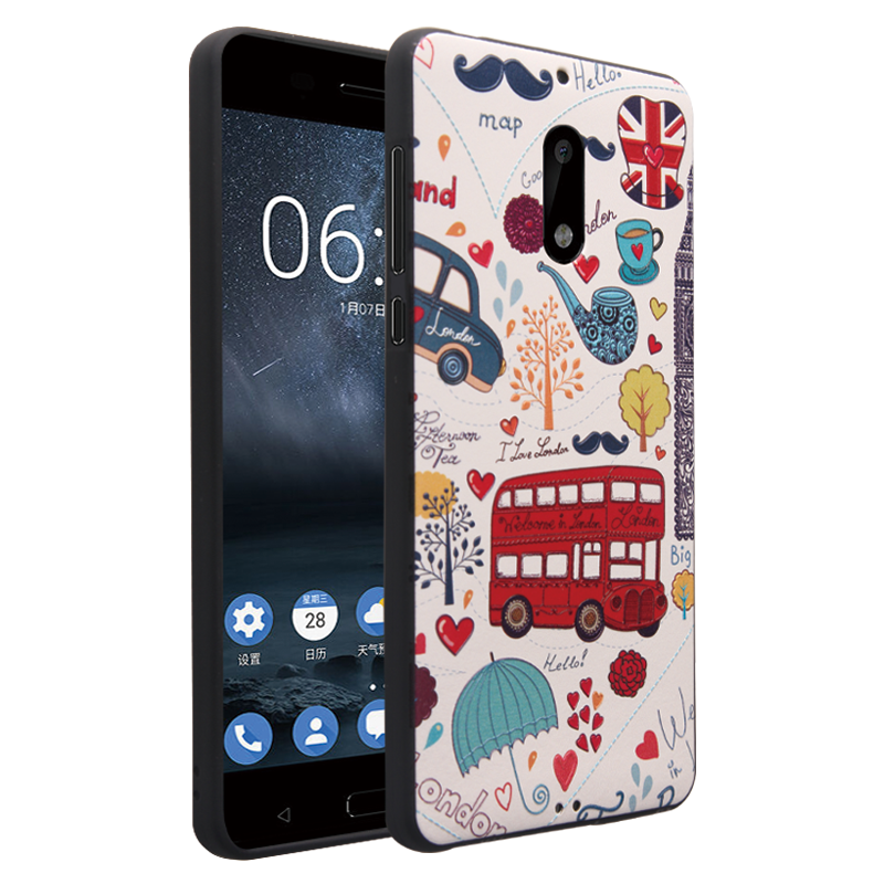 Etui Nokia 6 Anti-fall Miękki All Inclusive Tendencja Relief Futerał Sklep