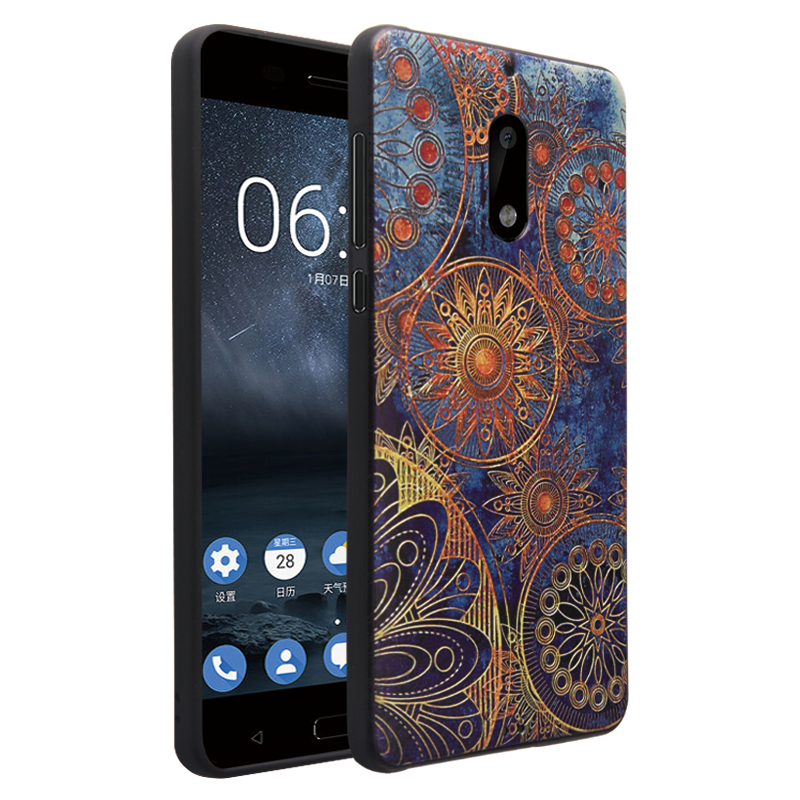 Etui Nokia 6 Anti-fall Miękki All Inclusive Tendencja Relief Futerał Sklep