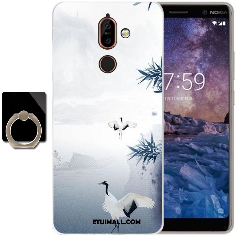 Etui Nokia 7 Plus Telefon Komórkowy Miękki Kreskówka Anti-fall Zielony Obudowa Tanie