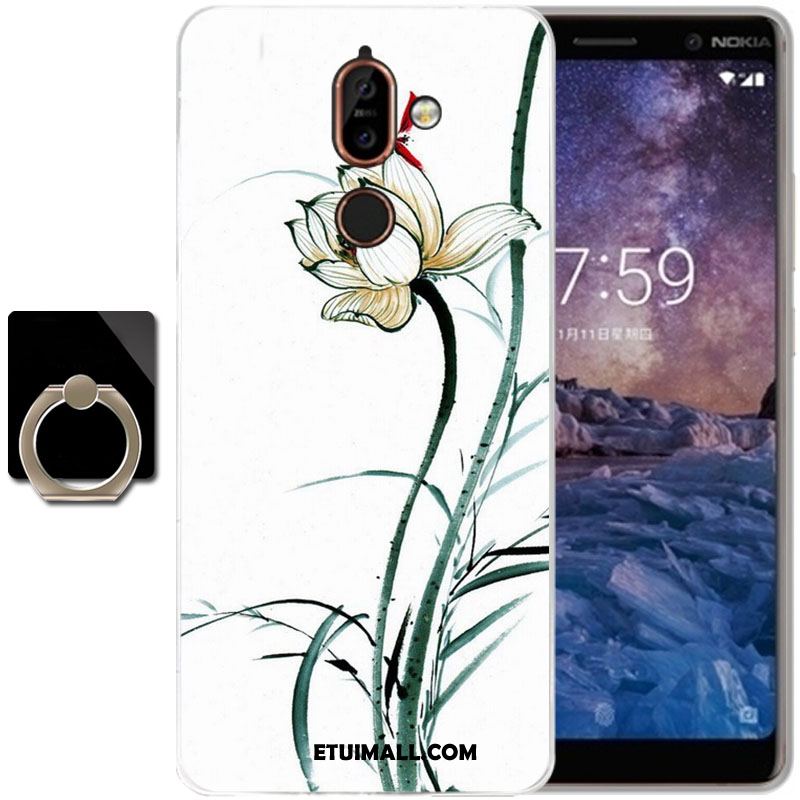 Etui Nokia 7 Plus Telefon Komórkowy Miękki Kreskówka Anti-fall Zielony Obudowa Tanie