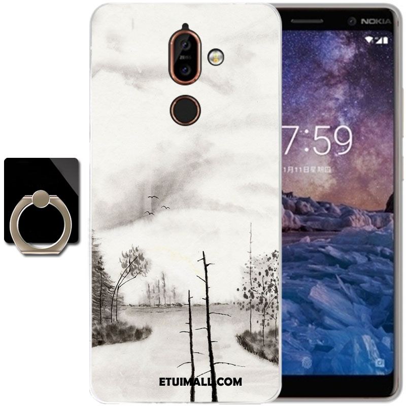 Etui Nokia 7 Plus Telefon Komórkowy Miękki Kreskówka Anti-fall Zielony Obudowa Tanie