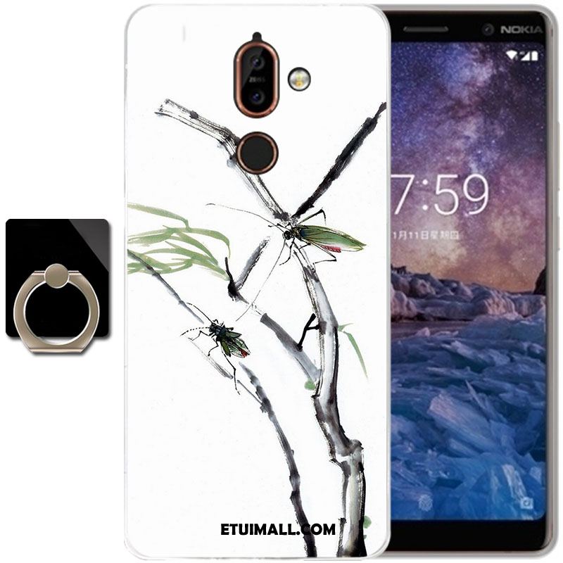 Etui Nokia 7 Plus Telefon Komórkowy Miękki Kreskówka Anti-fall Zielony Obudowa Tanie