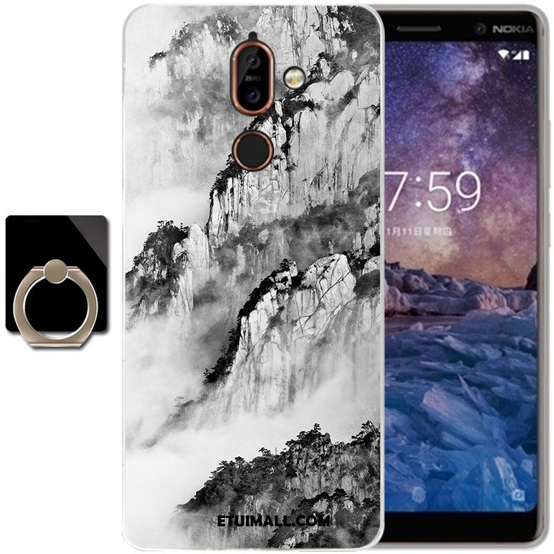 Etui Nokia 7 Plus Telefon Komórkowy Miękki Kreskówka Anti-fall Zielony Obudowa Tanie