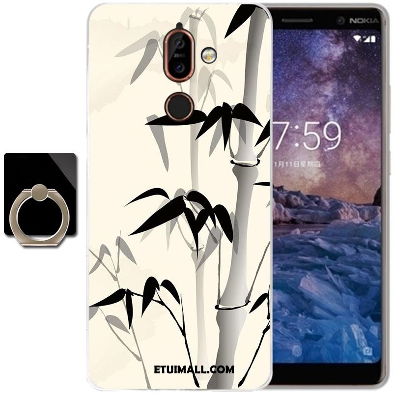 Etui Nokia 7 Plus Telefon Komórkowy Miękki Kreskówka Anti-fall Zielony Obudowa Tanie