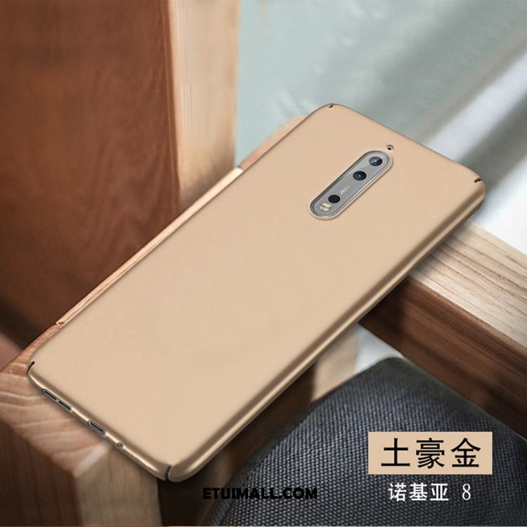 Etui Nokia 8 Jednolity Kolor Wspornik Nubuku Telefon Komórkowy Złoto Pokrowce Online