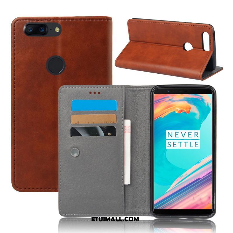 Etui Oneplus 5t Vintage Biznes Karta Skórzany Futerał Telefon Komórkowy Futerał Kup