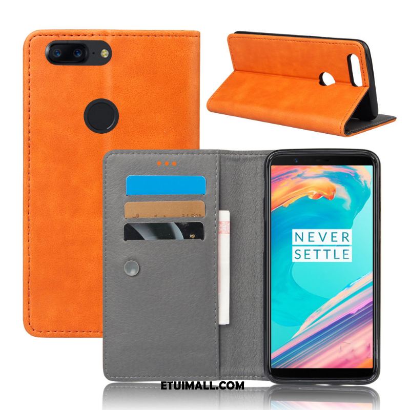 Etui Oneplus 5t Vintage Biznes Karta Skórzany Futerał Telefon Komórkowy Futerał Kup