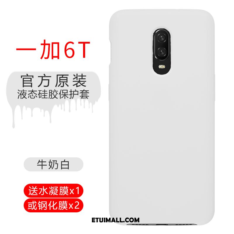 Etui Oneplus 6t Czerwony Anti-fall Nubuku Czerwony Netto Silikonowe Futerał Tanie