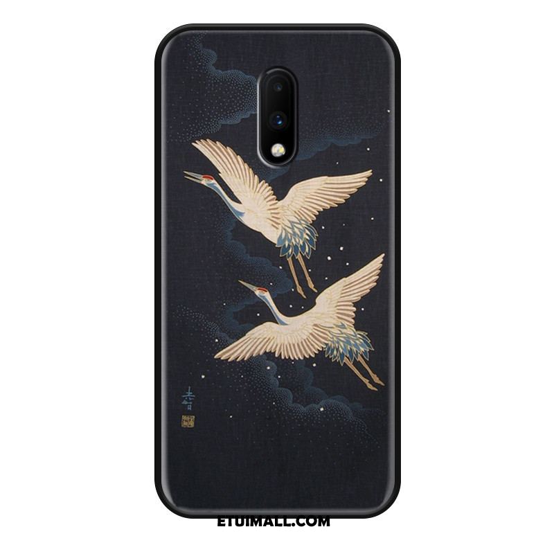 Etui Oneplus 7 Kalmary Vintage Czarny Relief Wiszące Ozdoby Futerał Sklep