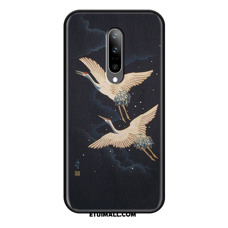 Etui Oneplus 7 Kalmary Vintage Czarny Relief Wiszące Ozdoby Futerał Sklep