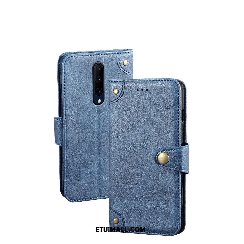 Etui Oneplus 7 Pro Niebieski Ochraniacz Portfel Telefon Komórkowy Vintage Futerał Tanie