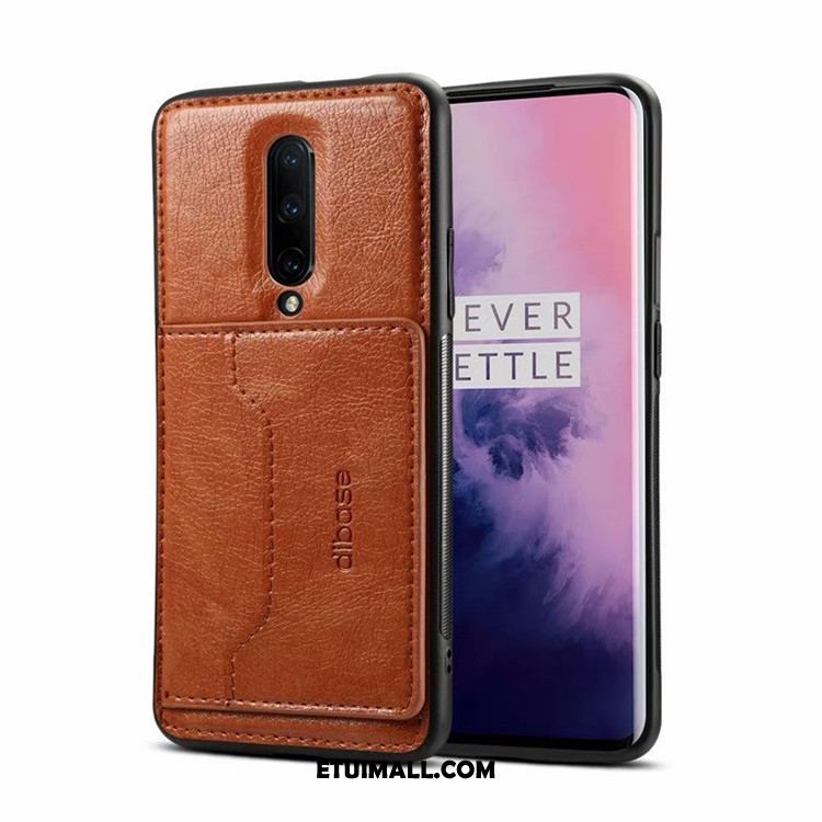 Etui Oneplus 7 Pro Skórzany Futerał Karta Kreatywne Telefon Komórkowy Tylna Pokrywa Obudowa Sklep