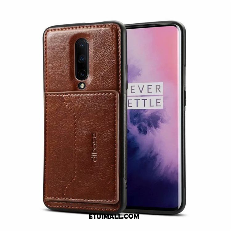 Etui Oneplus 7 Pro Skórzany Futerał Karta Kreatywne Telefon Komórkowy Tylna Pokrywa Obudowa Sklep