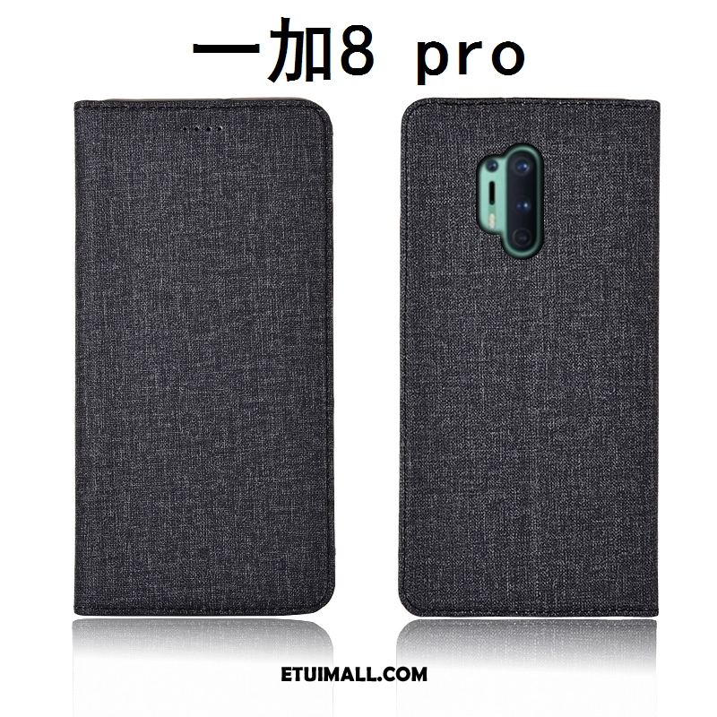 Etui Oneplus 8 Pro Silikonowe Ochraniacz Bawełna I Len Klapa Miękki Obudowa Tanie