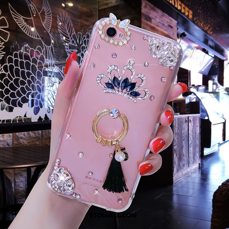 Etui Oppo A3 Miękki Rhinestone Różowe Luksusowy Telefon Komórkowy Obudowa Sklep