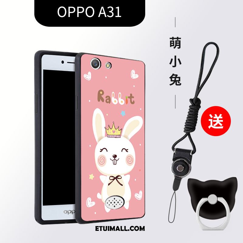 Etui Oppo A31 Anti-fall Nubuku Kreskówka Świeży Czarny Obudowa Tanie