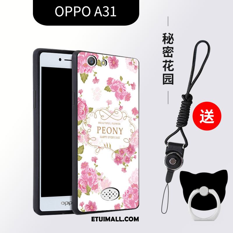 Etui Oppo A31 Anti-fall Nubuku Kreskówka Świeży Czarny Obudowa Tanie