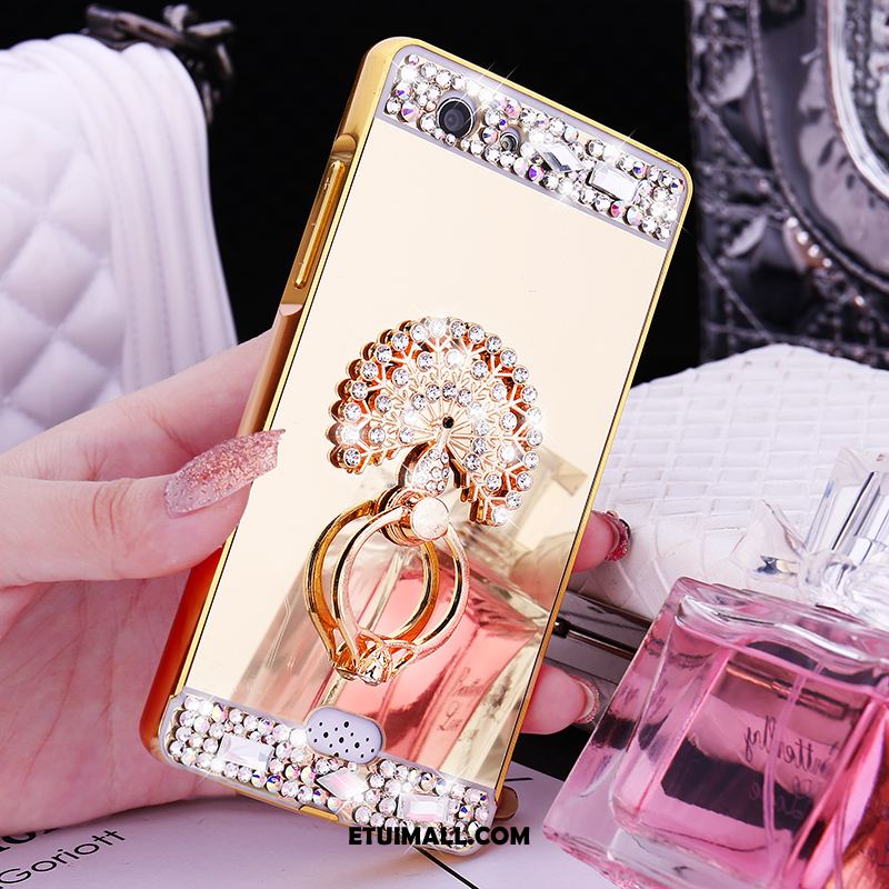 Etui Oppo A31 Telefon Komórkowy Rhinestone Różowe Metal Trudno Futerał Sklep