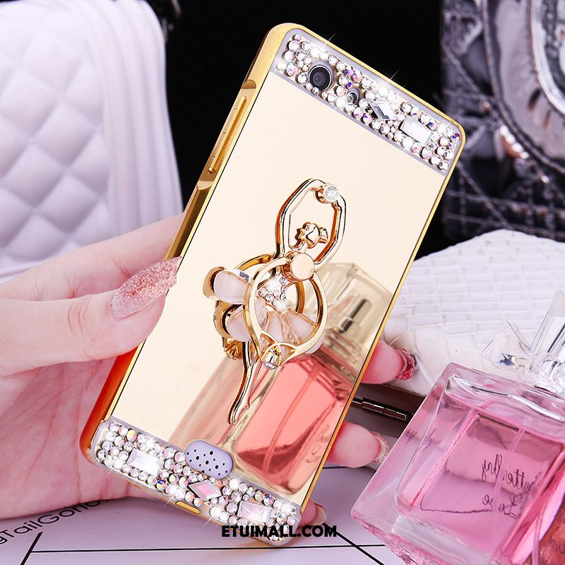 Etui Oppo A31 Telefon Komórkowy Rhinestone Różowe Metal Trudno Futerał Sklep