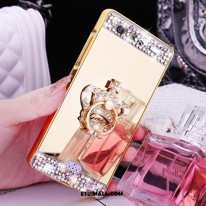 Etui Oppo A31 Telefon Komórkowy Rhinestone Różowe Metal Trudno Futerał Sklep