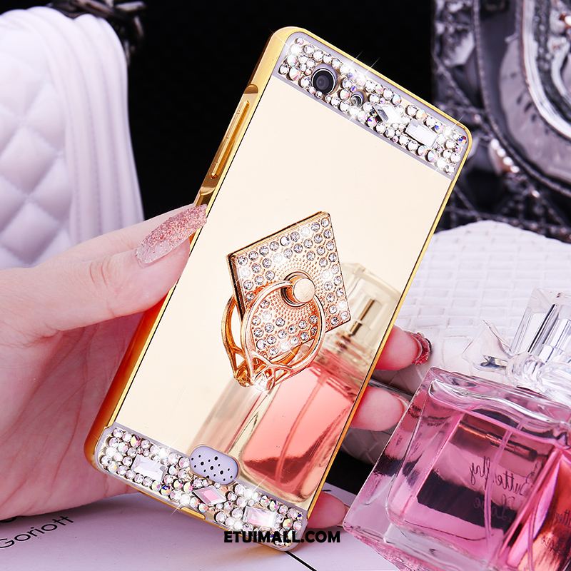 Etui Oppo A31 Telefon Komórkowy Rhinestone Różowe Metal Trudno Futerał Sklep