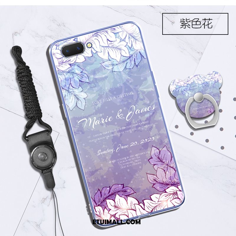 Etui Oppo A3s Wiszące Ozdoby Purpurowy Anti-fall Wspornik Silikonowe Futerał Sprzedam