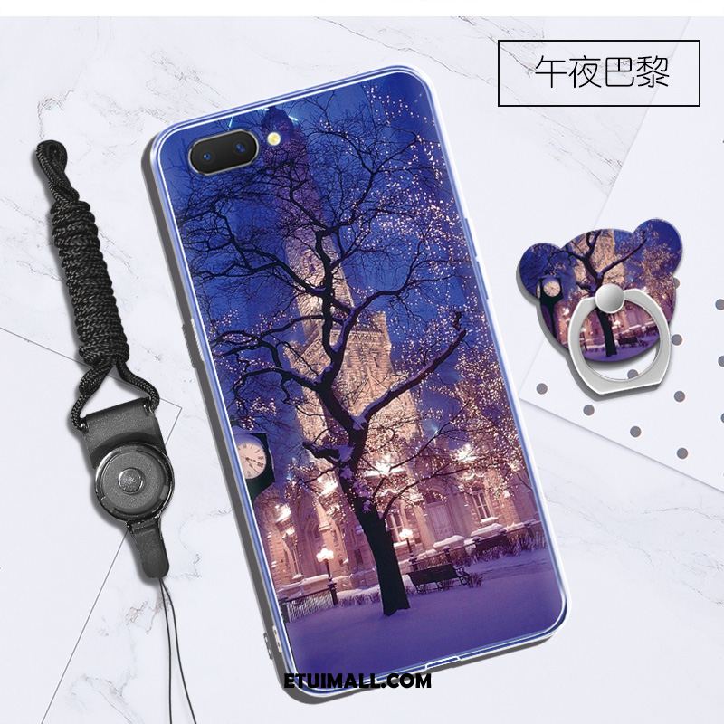 Etui Oppo A3s Wiszące Ozdoby Purpurowy Anti-fall Wspornik Silikonowe Futerał Sprzedam