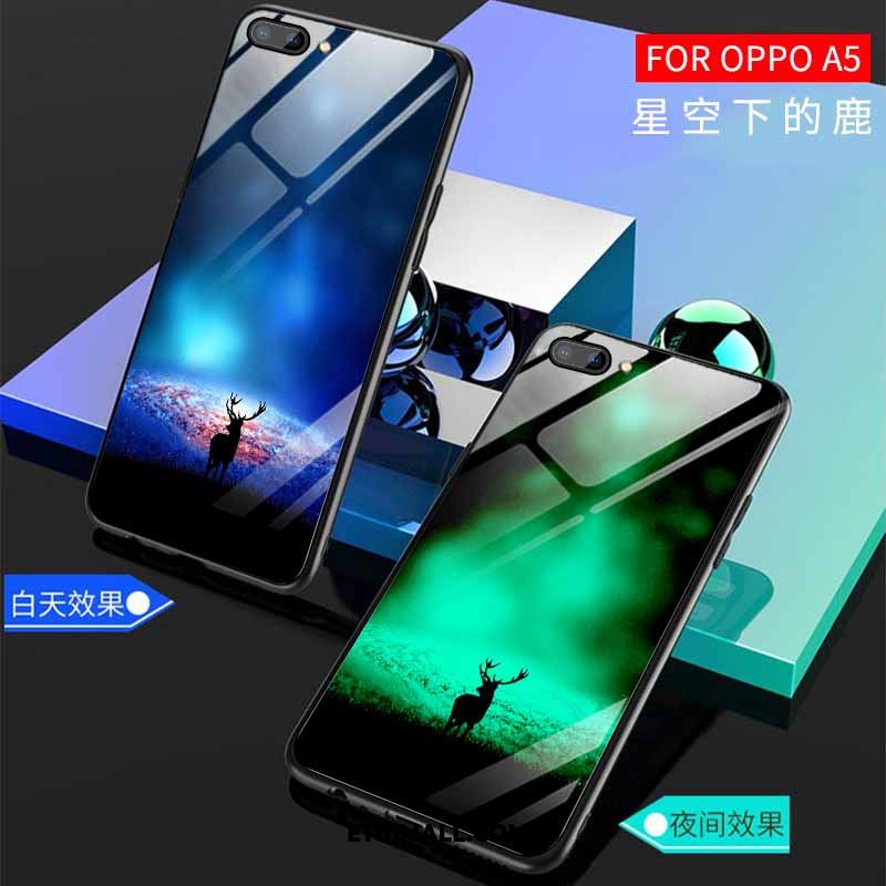 Etui Oppo A5 Cienkie Anti-fall Zielony Szkło Tendencja Obudowa Sprzedam