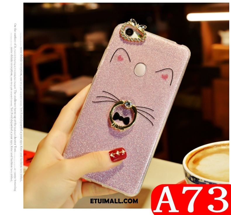 Etui Oppo A73 Rhinestone Piękny Biały All Inclusive Miękki Futerał Tanie