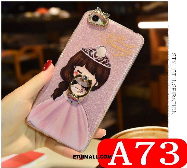 Etui Oppo A73 Rhinestone Piękny Biały All Inclusive Miękki Futerał Tanie