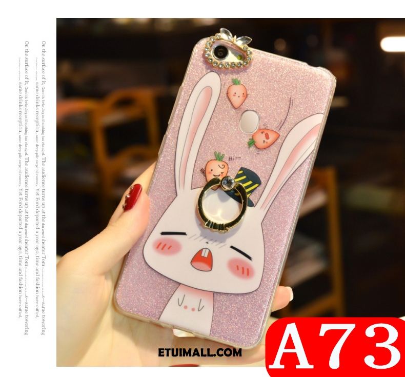 Etui Oppo A73 Rhinestone Piękny Biały All Inclusive Miękki Futerał Tanie