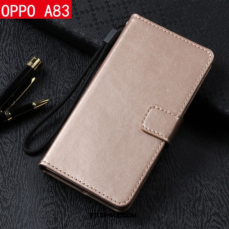 Etui Oppo A83 Anti-fall Czerwony Skórzany Futerał All Inclusive Telefon Komórkowy Pokrowce Sklep