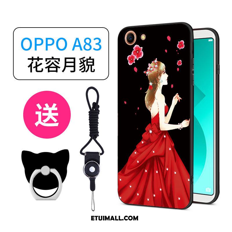 Etui Oppo A83 Miękki Ring Różowe Nubuku Wiszące Ozdoby Futerał Tanie