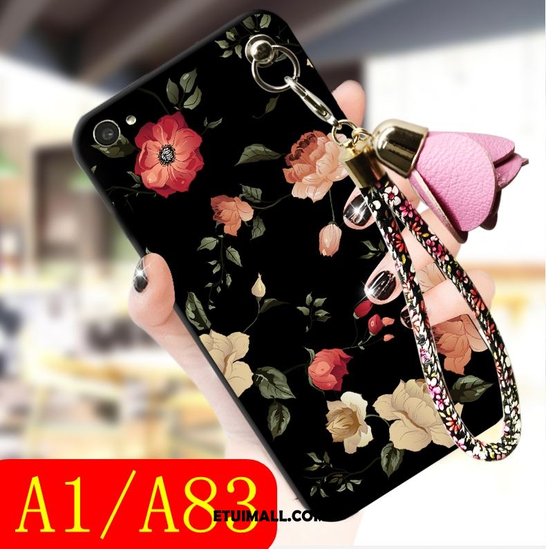 Etui Oppo A83 Tendencja Czarny All Inclusive Moda Miękki Futerał Tanie