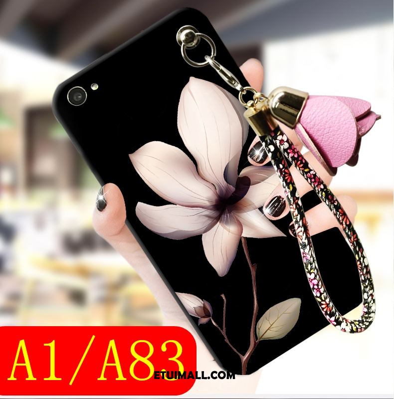 Etui Oppo A83 Tendencja Czarny All Inclusive Moda Miękki Futerał Tanie