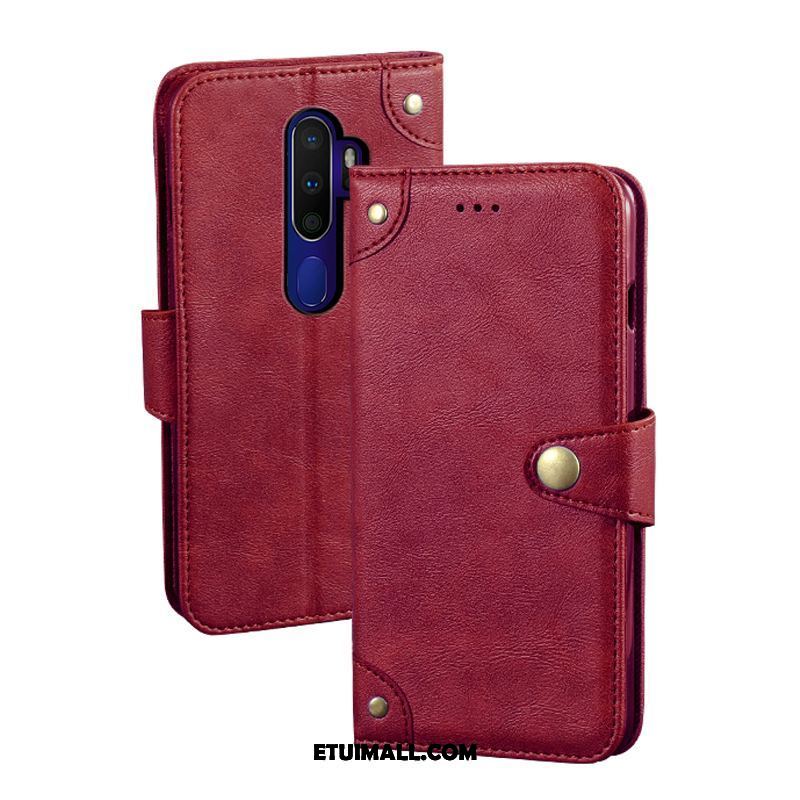 Etui Oppo A9 2020 Skórzany Futerał Portfel Miękki Wzór Anti-fall Futerał Online