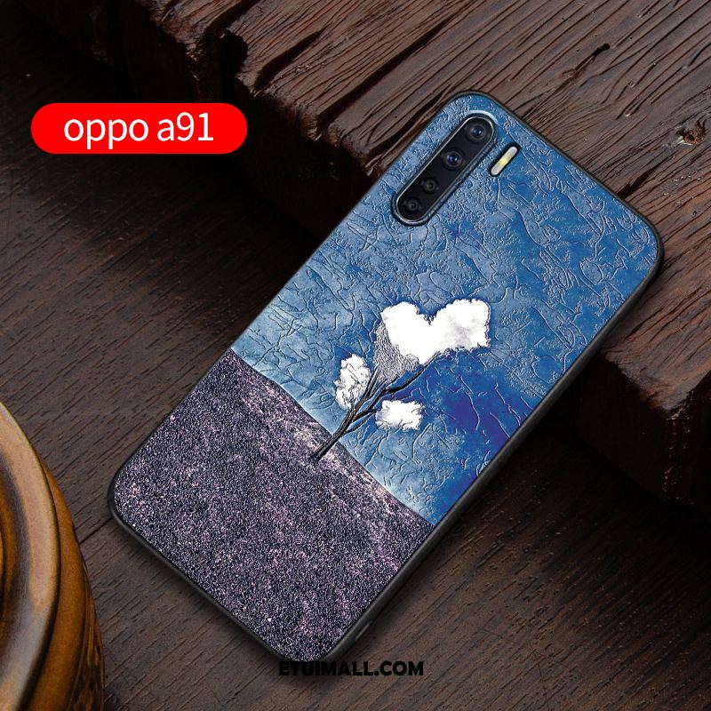 Etui Oppo A91 Niebieski Anti-fall Nowy All Inclusive Telefon Komórkowy Pokrowce Sprzedam