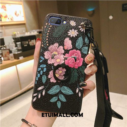 Etui Oppo Ax5 Vintage Wspornik Tendencja Czarny Silikonowe Pokrowce Tanie