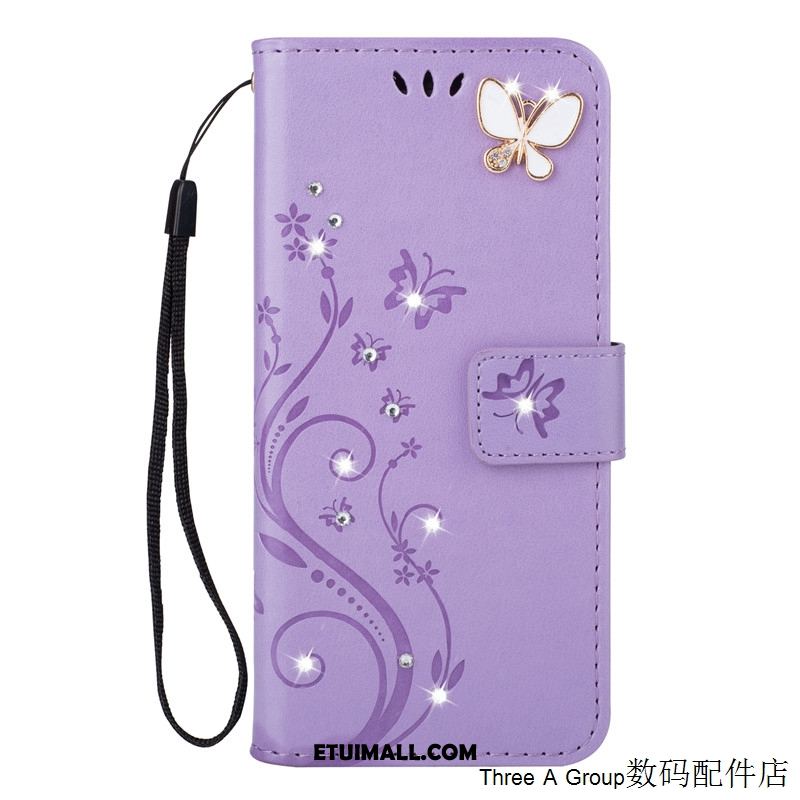 Etui Oppo F5 Youth Gwiazda Silikonowe Purpurowy Karta Rhinestone Futerał Dyskont