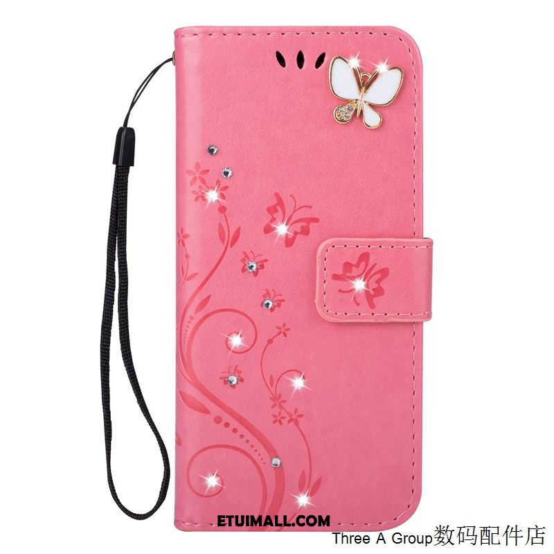 Etui Oppo F5 Youth Gwiazda Silikonowe Purpurowy Karta Rhinestone Futerał Dyskont