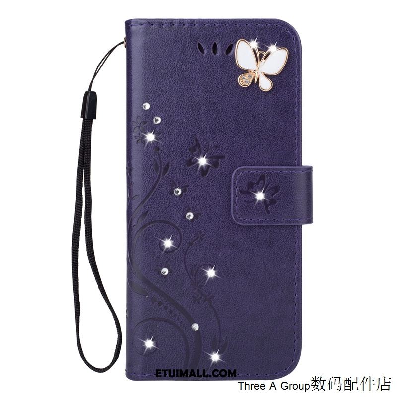 Etui Oppo F5 Youth Gwiazda Silikonowe Purpurowy Karta Rhinestone Futerał Dyskont