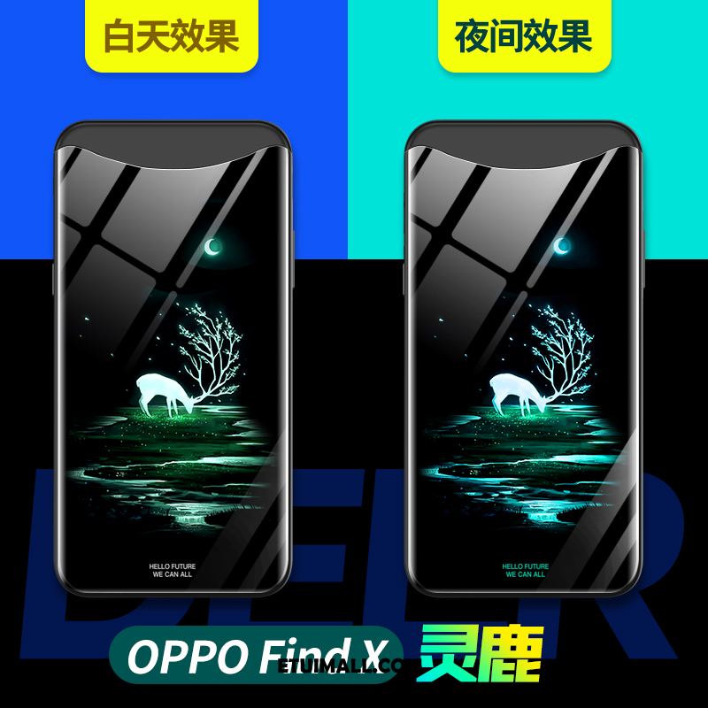 Etui Oppo Find X Czerwony Netto Anti-fall Zielony Telefon Komórkowy Osobowość Obudowa Sklep