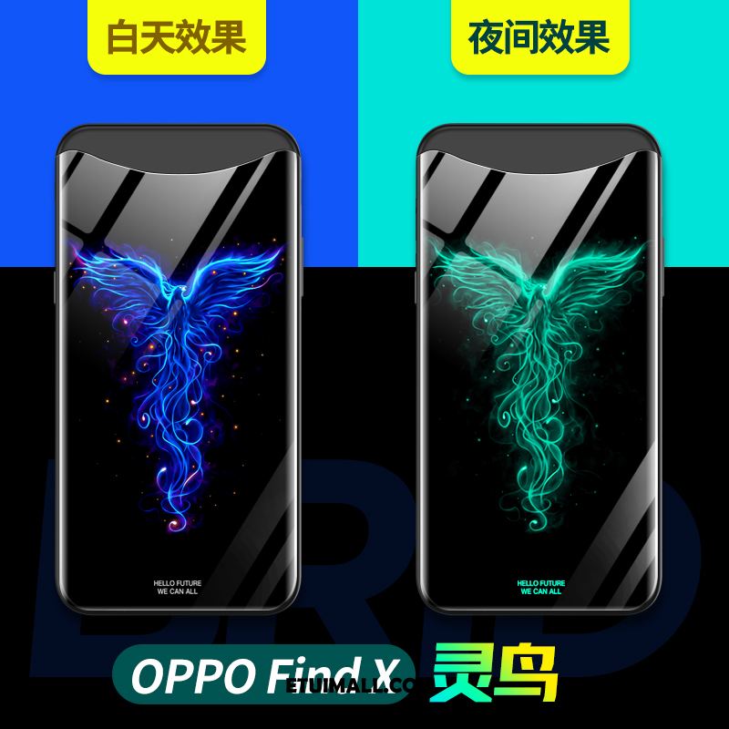 Etui Oppo Find X Czerwony Netto Anti-fall Zielony Telefon Komórkowy Osobowość Obudowa Sklep