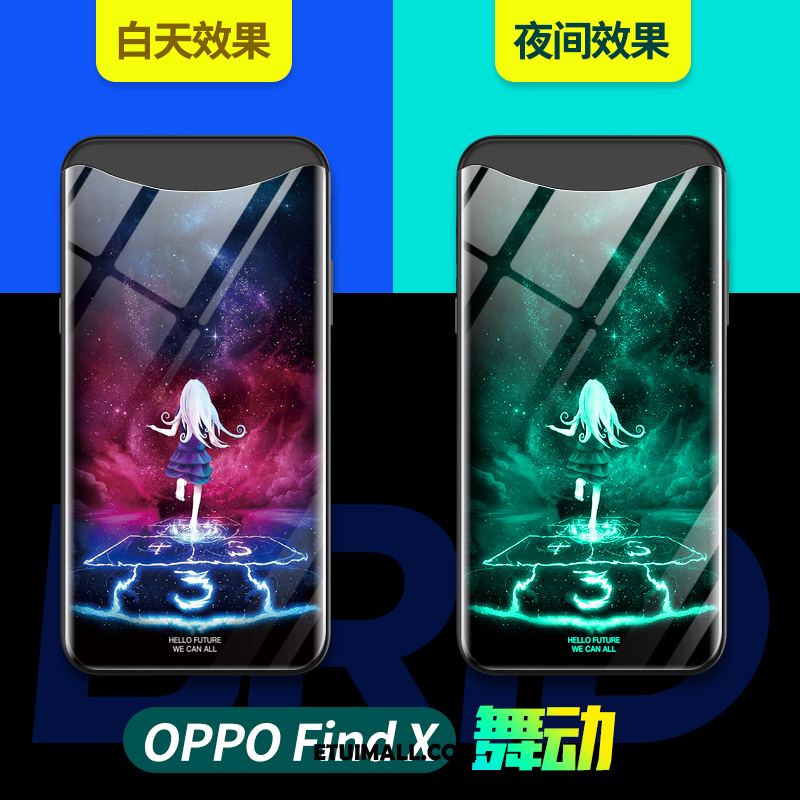 Etui Oppo Find X Czerwony Netto Anti-fall Zielony Telefon Komórkowy Osobowość Obudowa Sklep