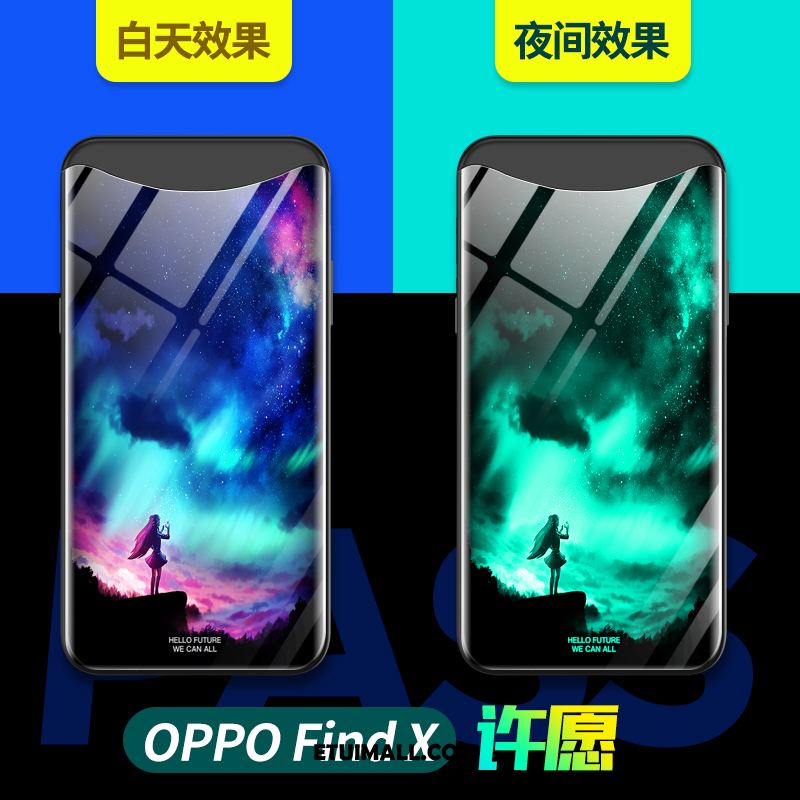 Etui Oppo Find X Czerwony Netto Anti-fall Zielony Telefon Komórkowy Osobowość Obudowa Sklep